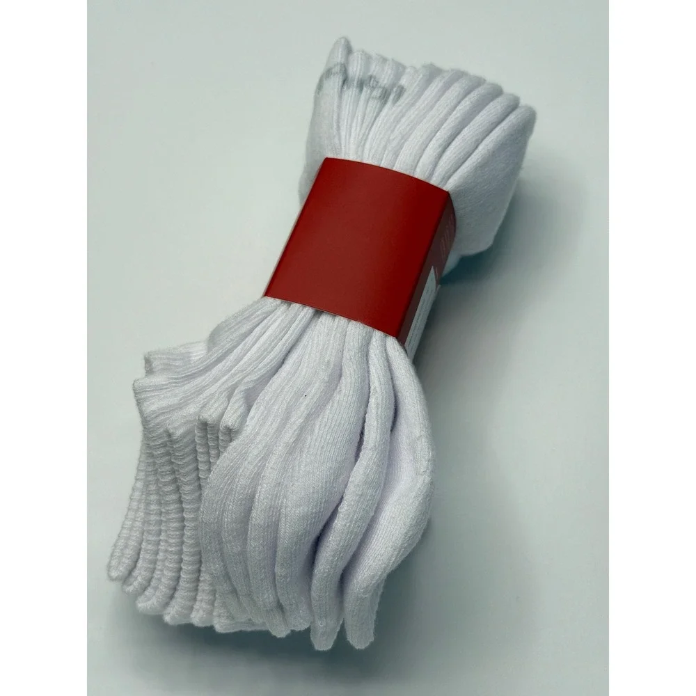 New Balance Men's 6 Pack White Cushioned No Show Socks‎ Athletic L